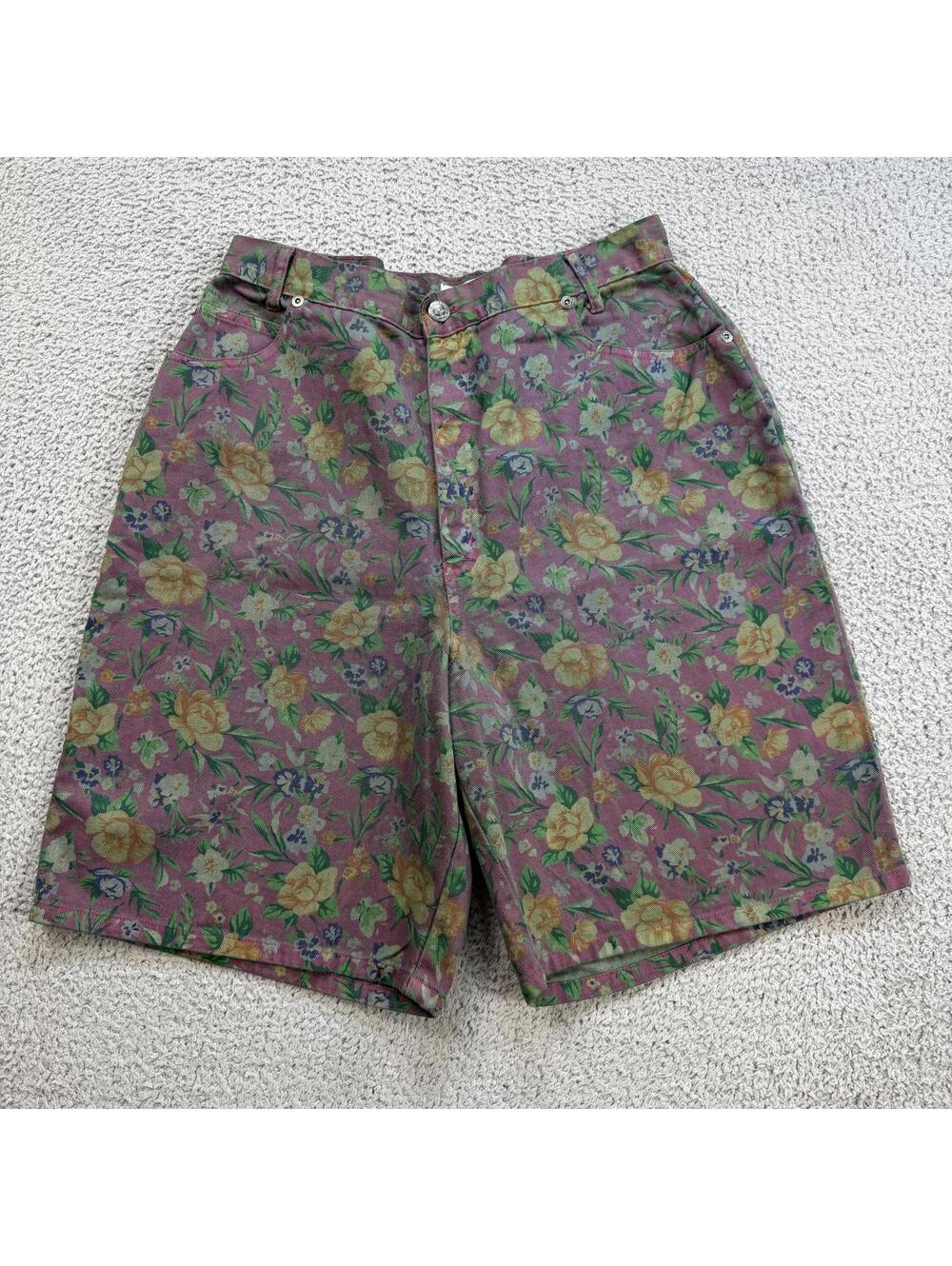 American Weekend Shorts Women’s 14 High‎ Waisted Y2K Summer Cottagecore Green